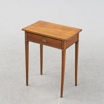 A late Gustavian mahogany veneered sewing-table, circa 1800.