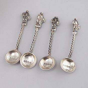 A set of 19th and 20th century silver serving ware, mostly England.