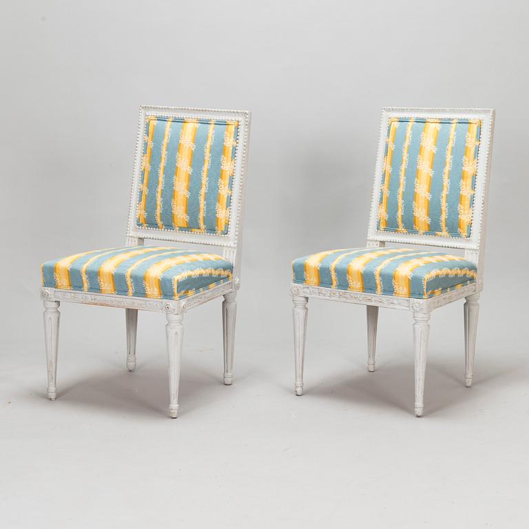 Two early 19th century late Gustavian chairs.