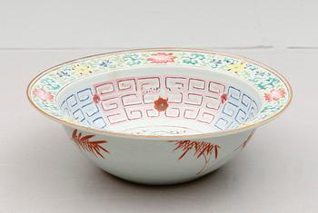 SKÅL, porslin, Kanton, Kina, 1800-talets andra hälft.