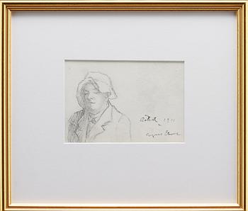 AGNES CLEVE, 15 st inramade akvareller och skisser, ur skissblock "Lapplandsresan 1911", varav tre med signatur.