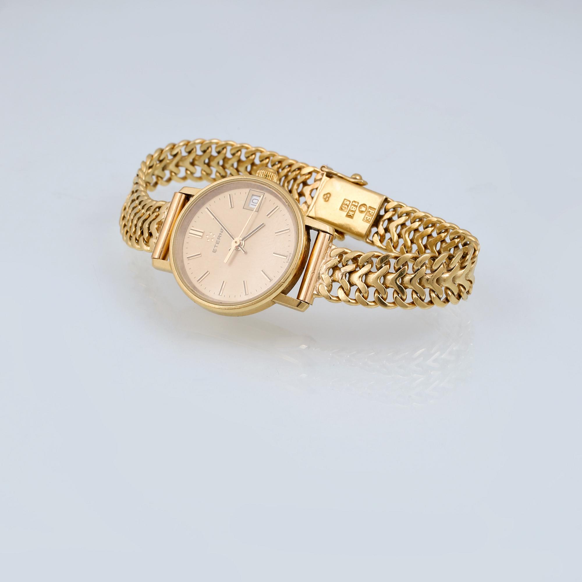 ARMBANDSUR, dam, 18 k guld, total vikt 26 g.
