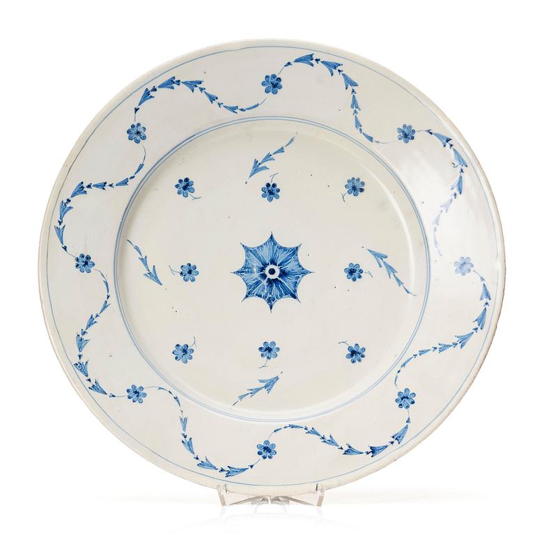 A Swedish Rörstrand faiece dish, dated 14/10 1759.