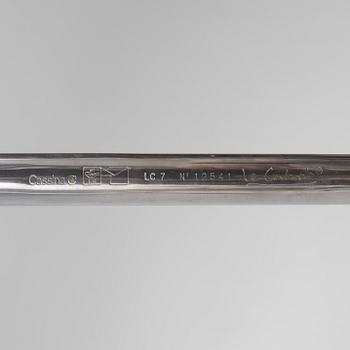 Charlotte Perriand, /Le Corbusier, swivel armchairs, a pair, model LC7, Cassina, Italy, later part of the 20th century.