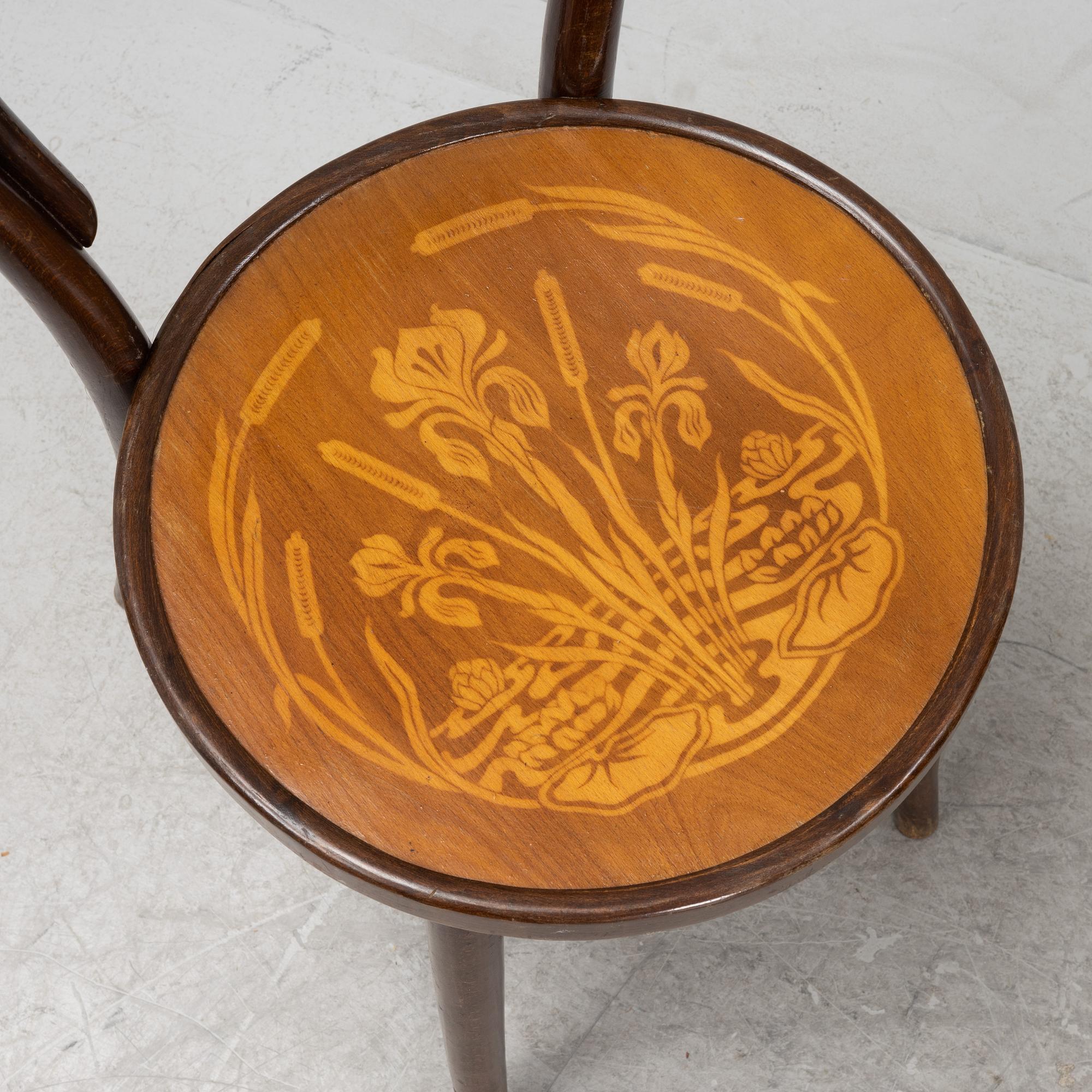 Six Thonet type chairs, Rumania, 20th Century.