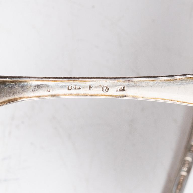 Four Swedish silver tablespoons, Gothenburg, 1796–1829.