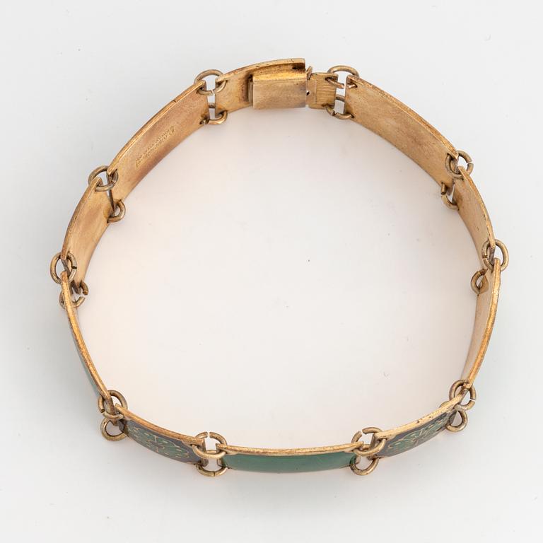 DAVID ANDERSEN, Armband, sterlingsilver och emalj.