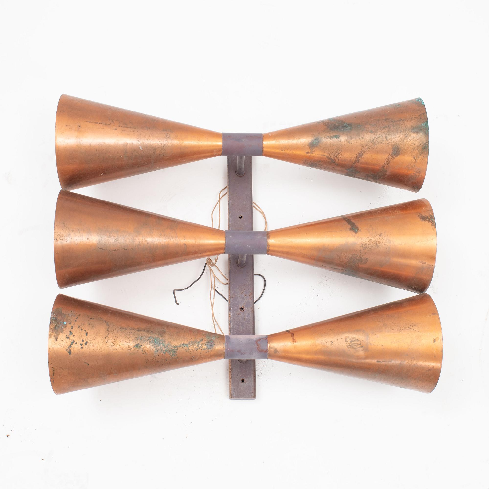 Hans-Agne Jakobsson, a pair of wall lamps, Markaryd.