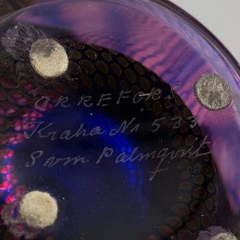 Sven Palmqvist, a signed glass vase and bowl, 'Kraka', Orrefors.