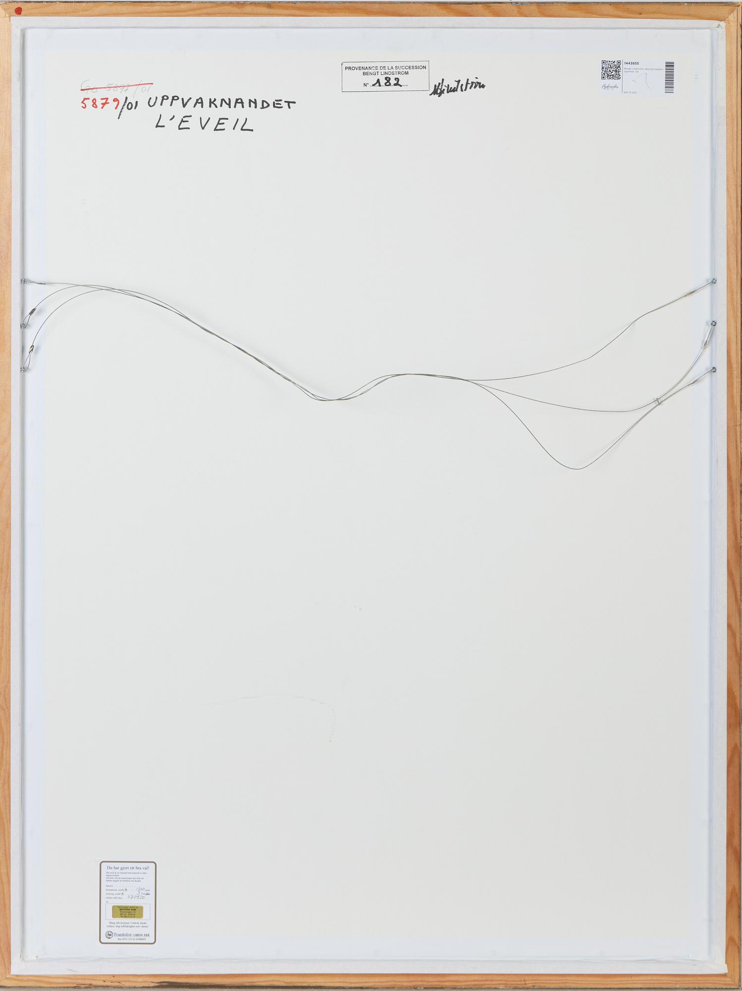 Bengt Lindström, acrylic on paper, signed.
