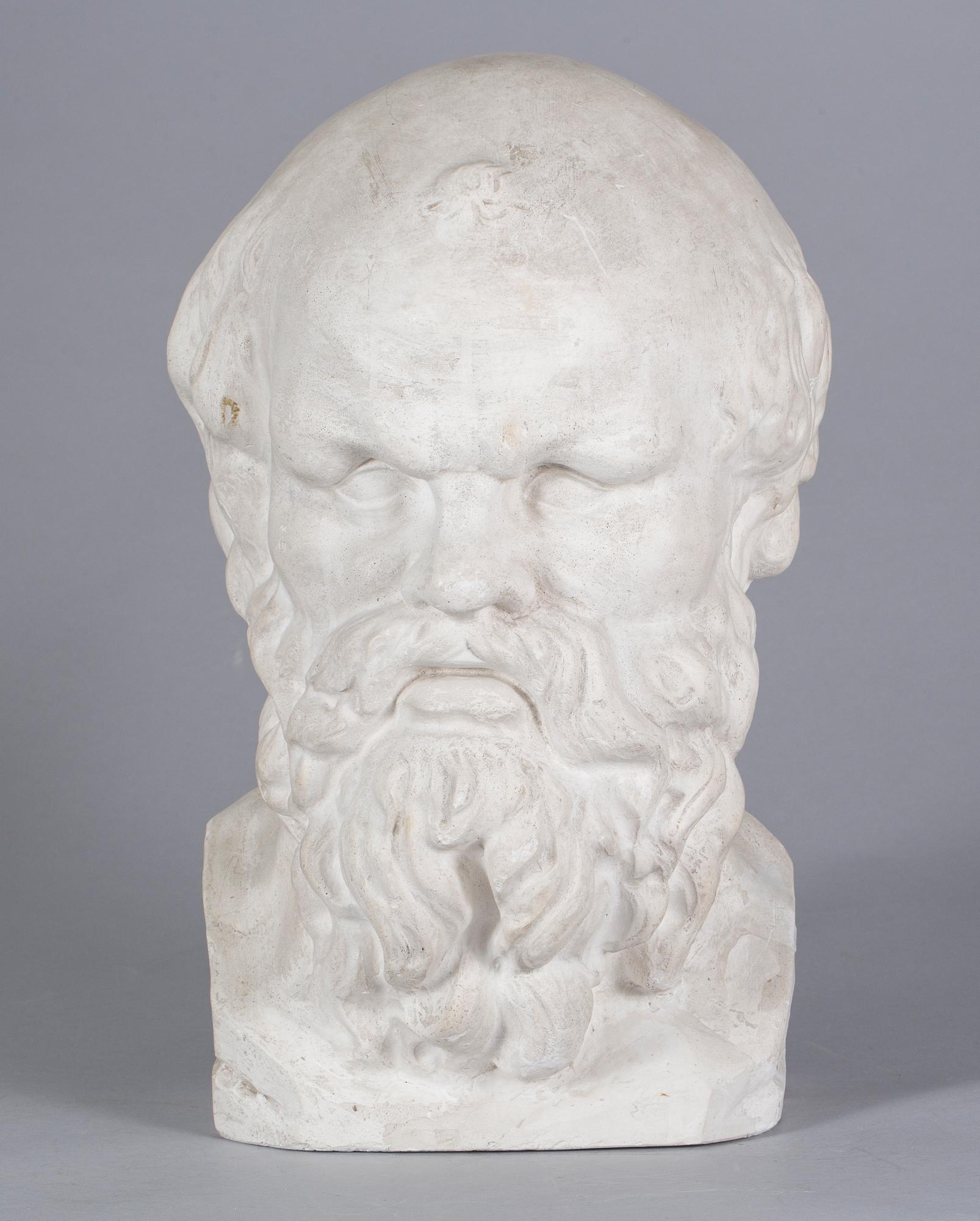 SKULPTUR, gips, signerad B.T?. 1900-tal.
