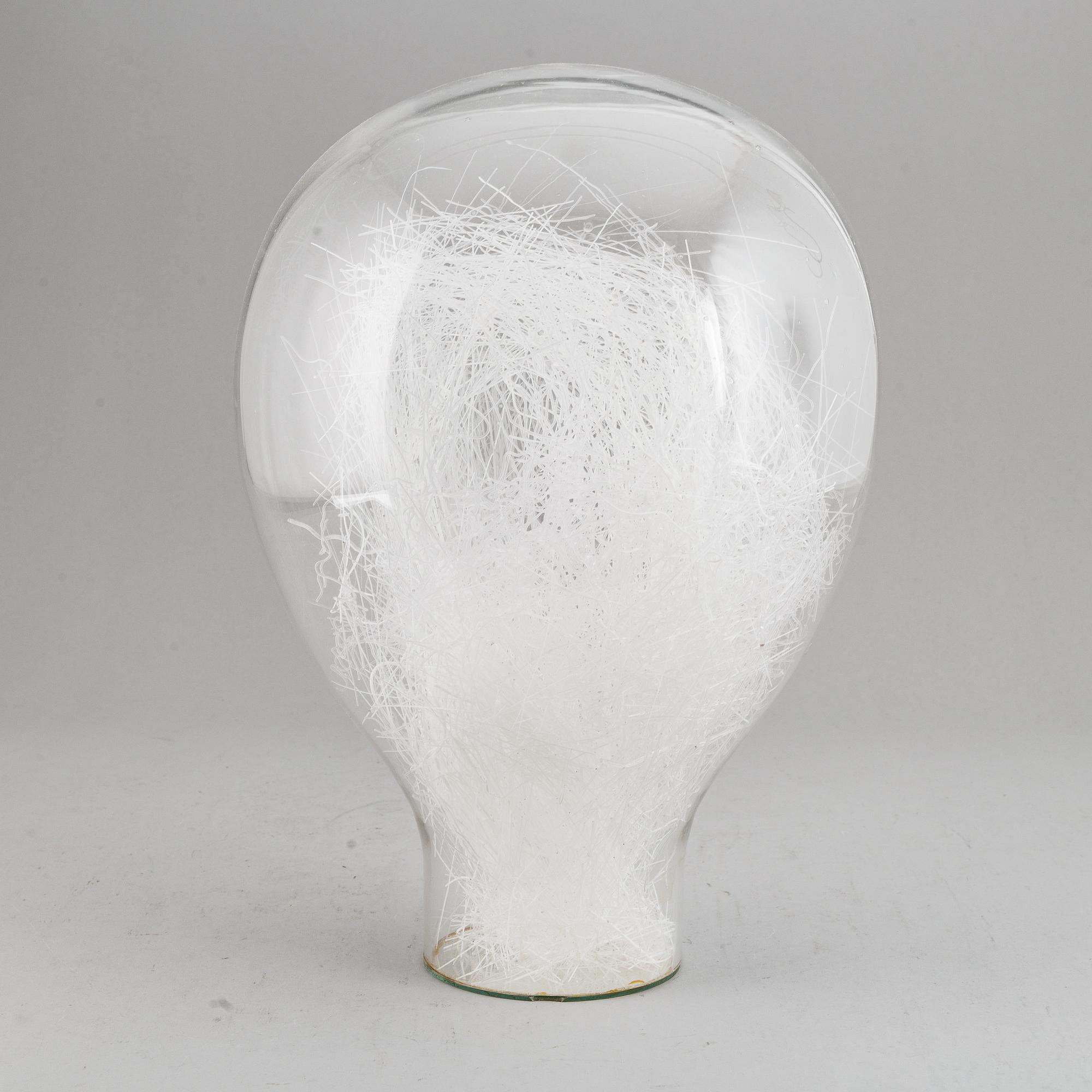 EVA ENGLUND, a glass sculpture, signed and dated 1973.