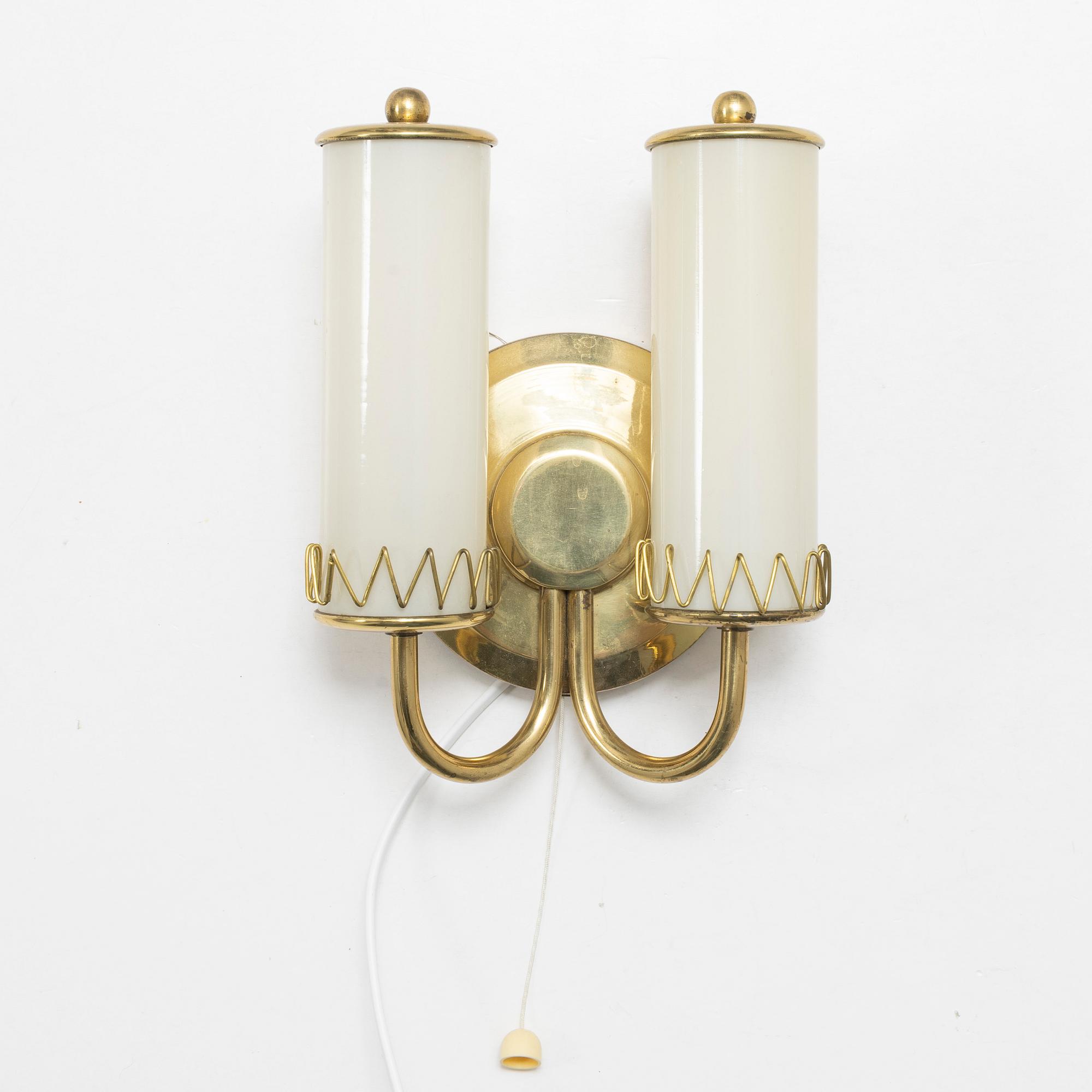 Vägglampor, ett par, Swedish Modern, 1940-50-tal.