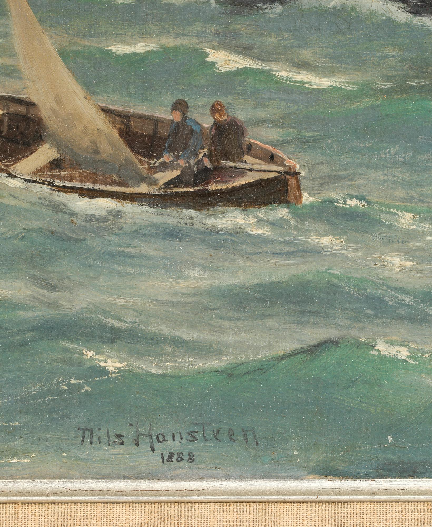 NILS HANSTEEN, olja på duk, sign o dat- 1888.