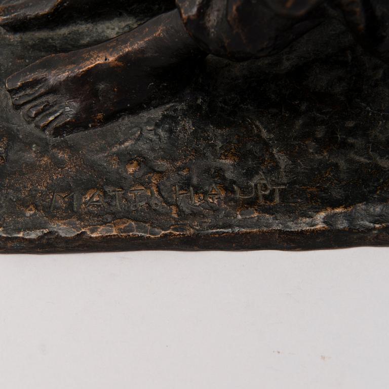 MATTI HAUPT, sculpture, bronze, signed.