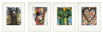 Jim Dine, färglitografier , 4 st, Ur "The Astra Set", 1985, signerade 274/400.