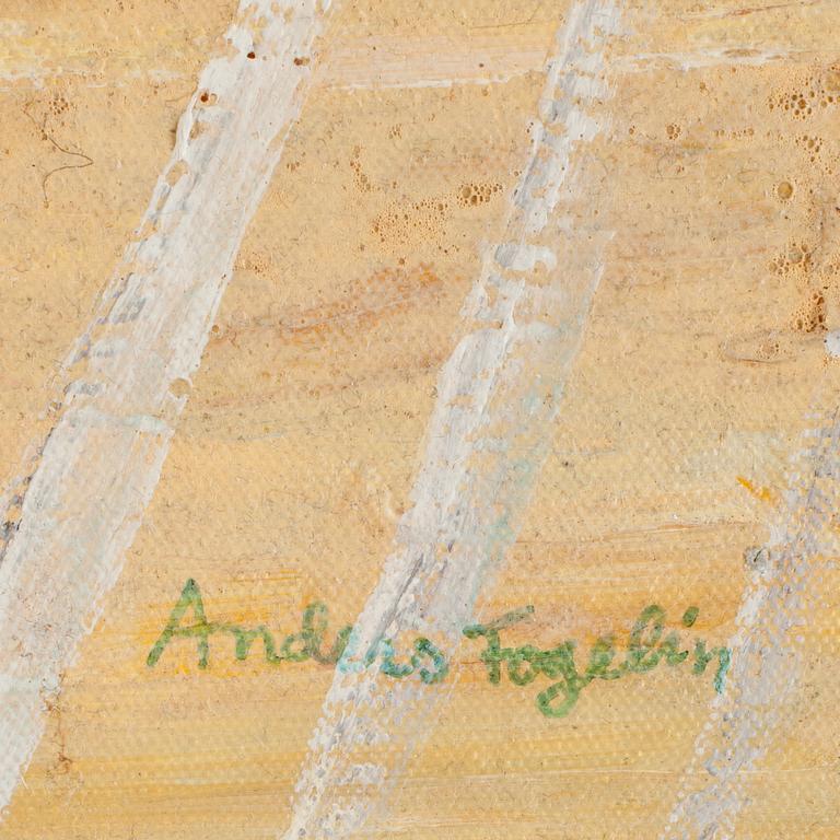 ANDERS FOGELIN, olja på pannå, sign.