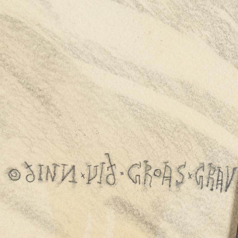 OSSIAN ELGSTRÖM, pencil and coal chalk on paper, signed with monogram.