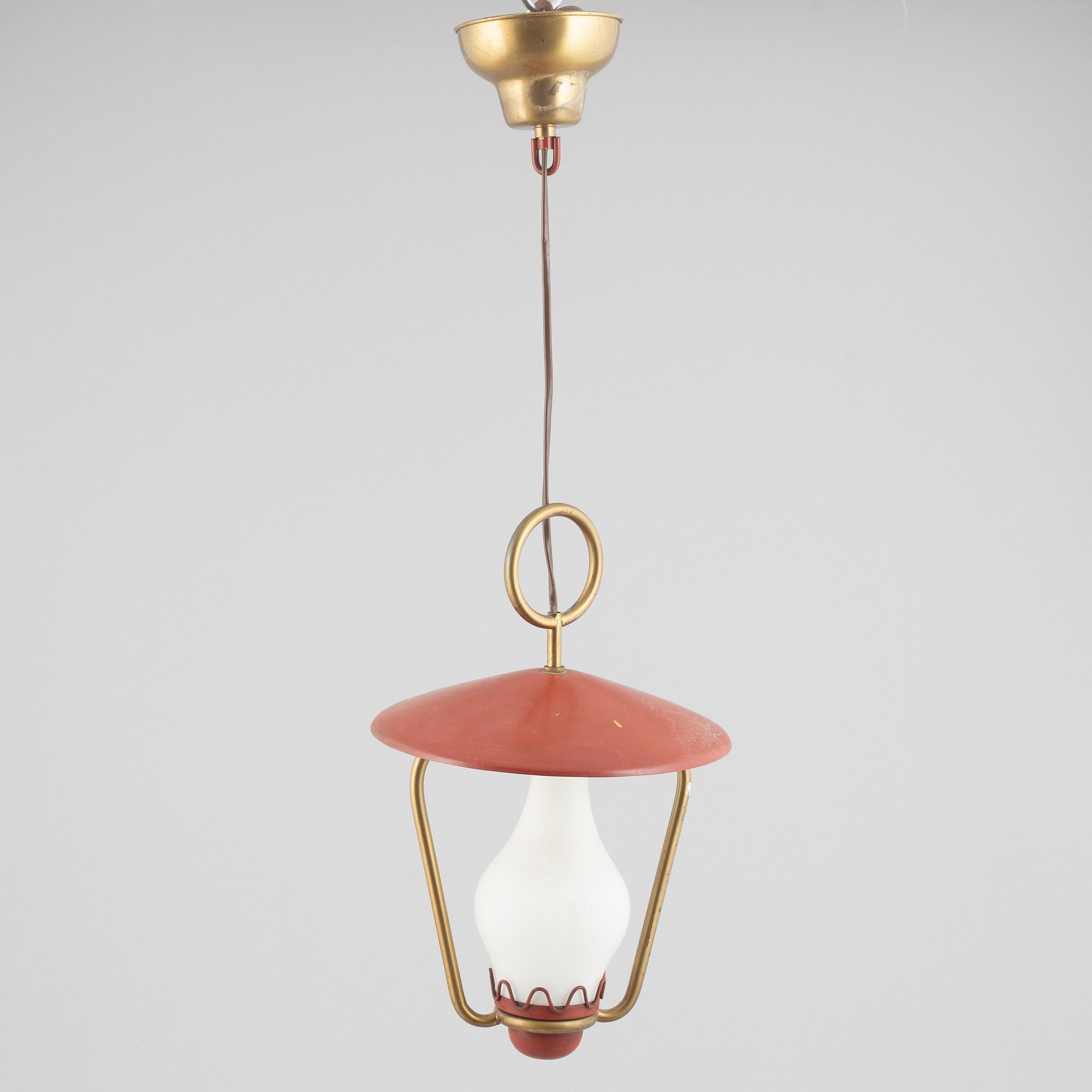Hans Bergström, a Swedish Modern ceiling lamp, Ateljé Lyktan, Åhus, 1940s.