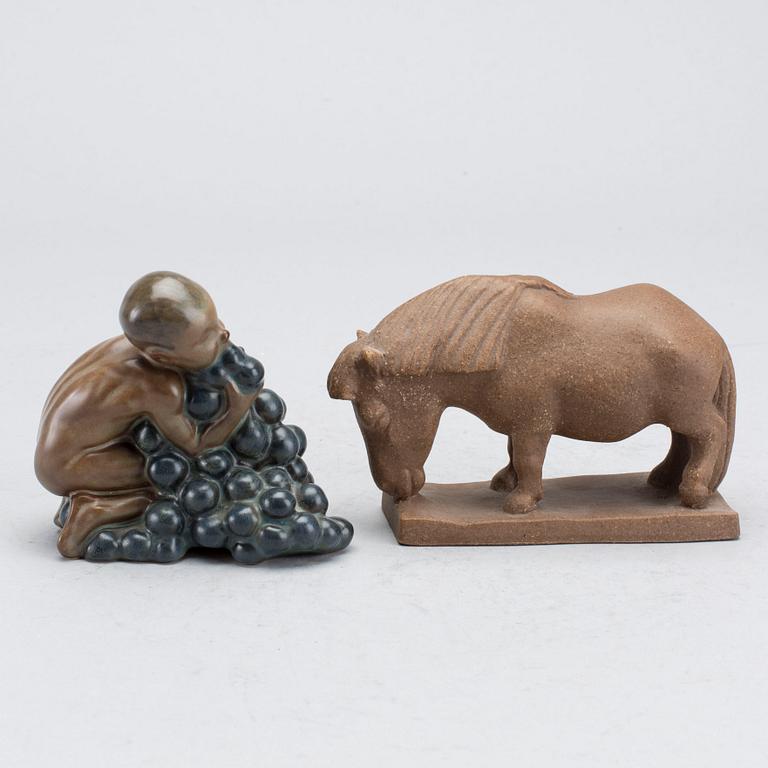 TWO BING O GRÖNDAHL FIGURINES BY KAI NIELSEN AND K OTTO.