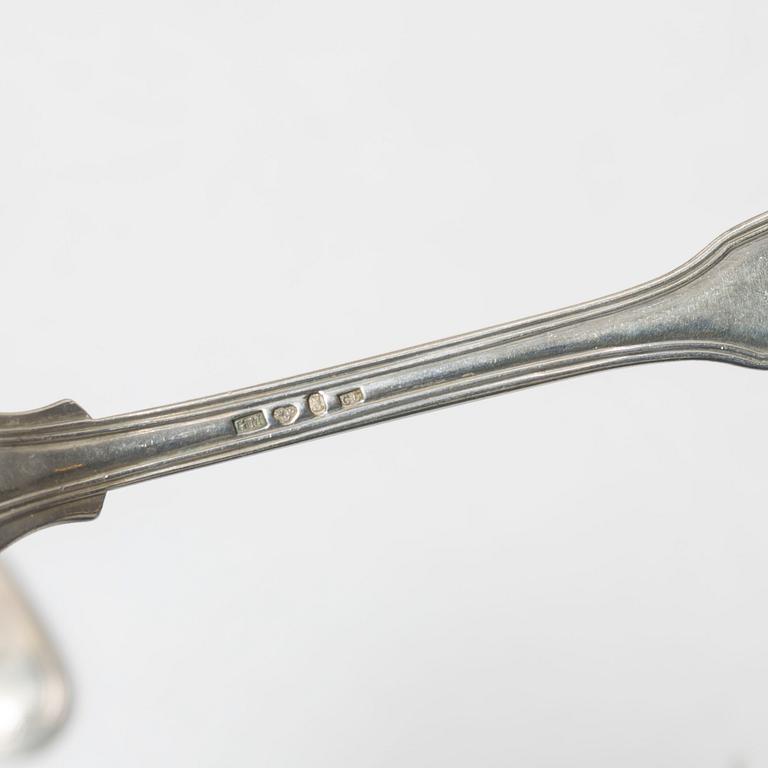 Gustaf Möllenborg, bestick, 11 st, silver, Stockholm 1851-1881.