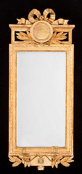726. A late Gustavian two-light girandole mirror dated 1796.