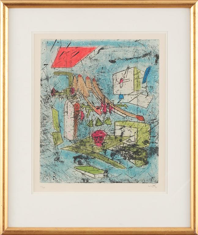 ROBERTO MATTA, färgetsning, signerad och numrerad 100/100.