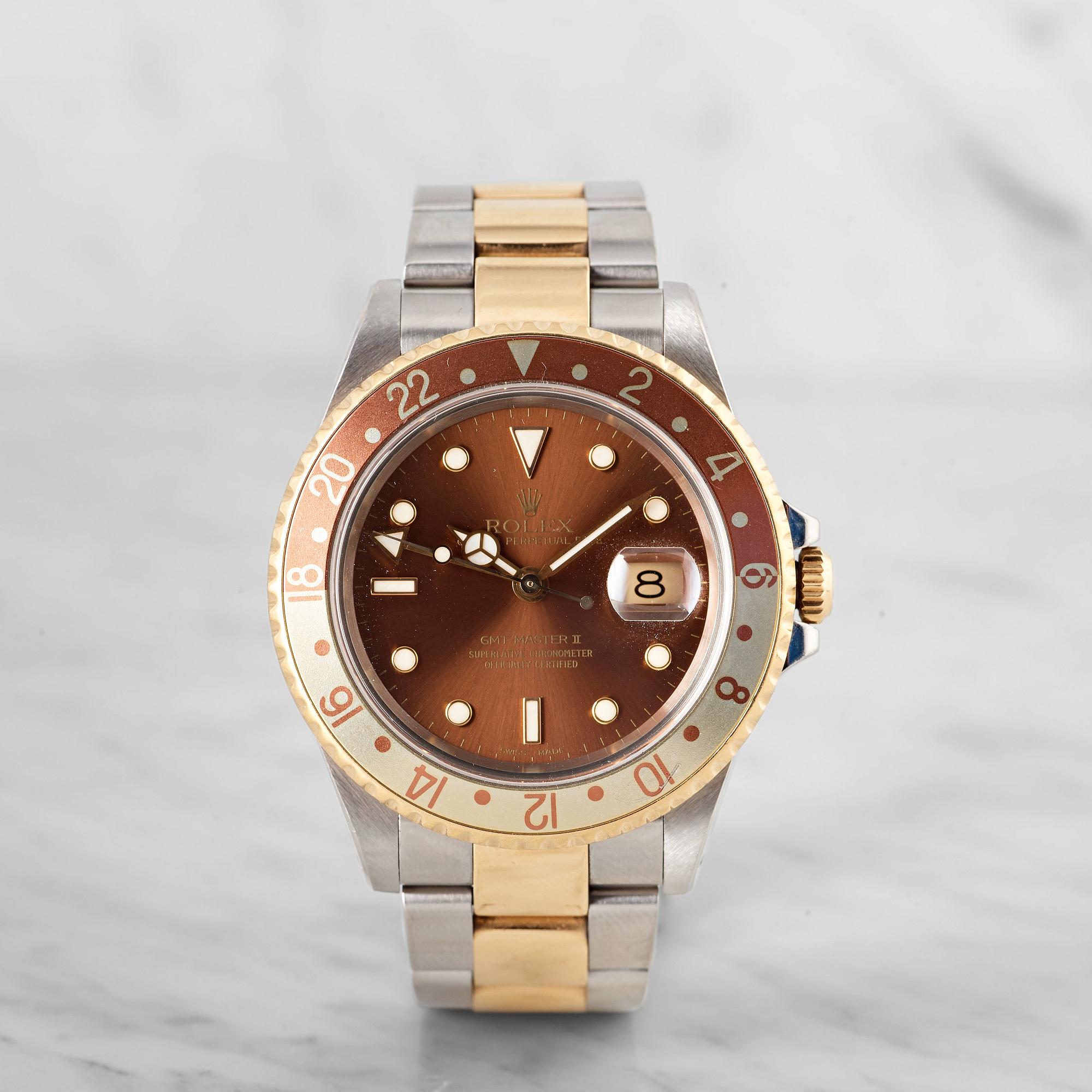 ROLEX, GMT-Master II, "Root Beer".