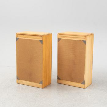 Yngve Ekström, two 'Furubo' pine and rattan cupboards, Swedese, mid 20th century.