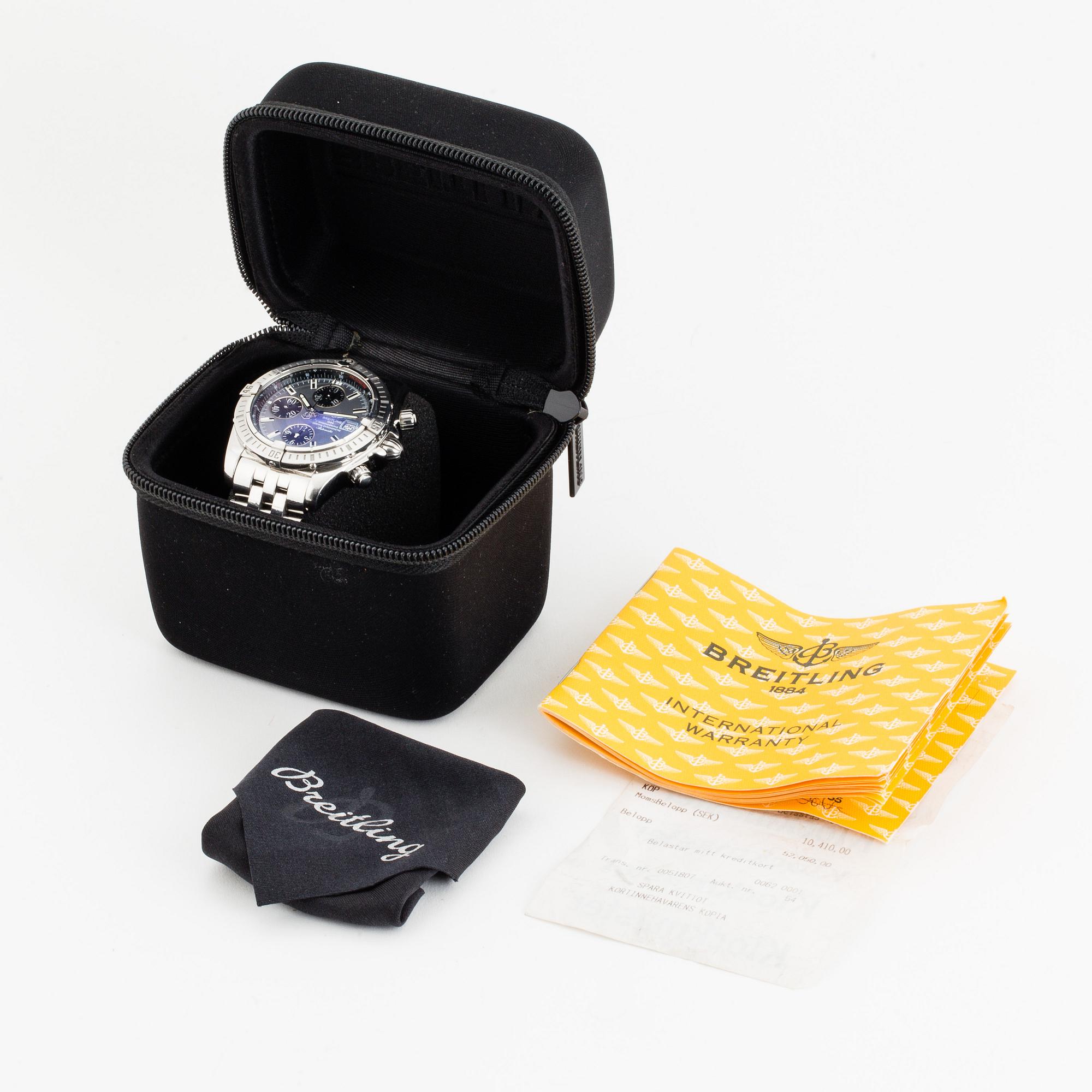 BREITLING, wristwatch, chronograph, 43.7 mm.