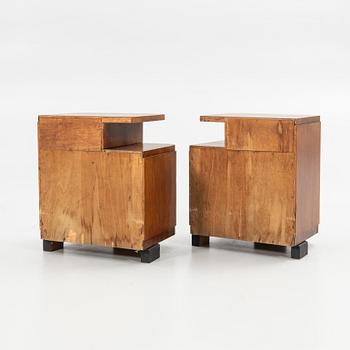 Nightstands, a pair, Art Deco, first half of the 20th century.