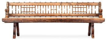 665. A Swedish 18/19th century reversible back bench.