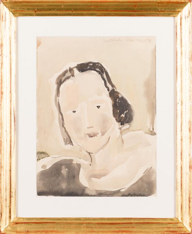 ERNST KROHN, vesiväri, signeerattu ja päivätty kesällä 1932.