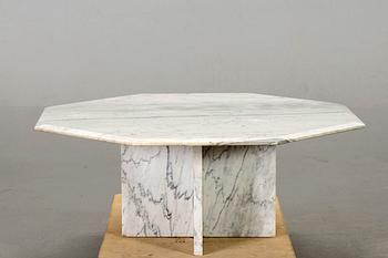 A MARBLE SOFA TABLE.