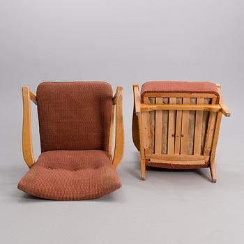 FÅTÖLJER, ETT PAR, tillverkare Enso Dux, 1900-talets mitt.