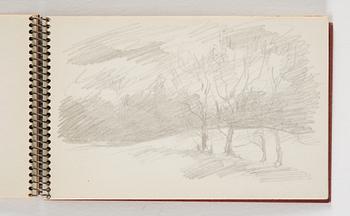 Lotte Laserstein, 10 små skissblock med teckningar.