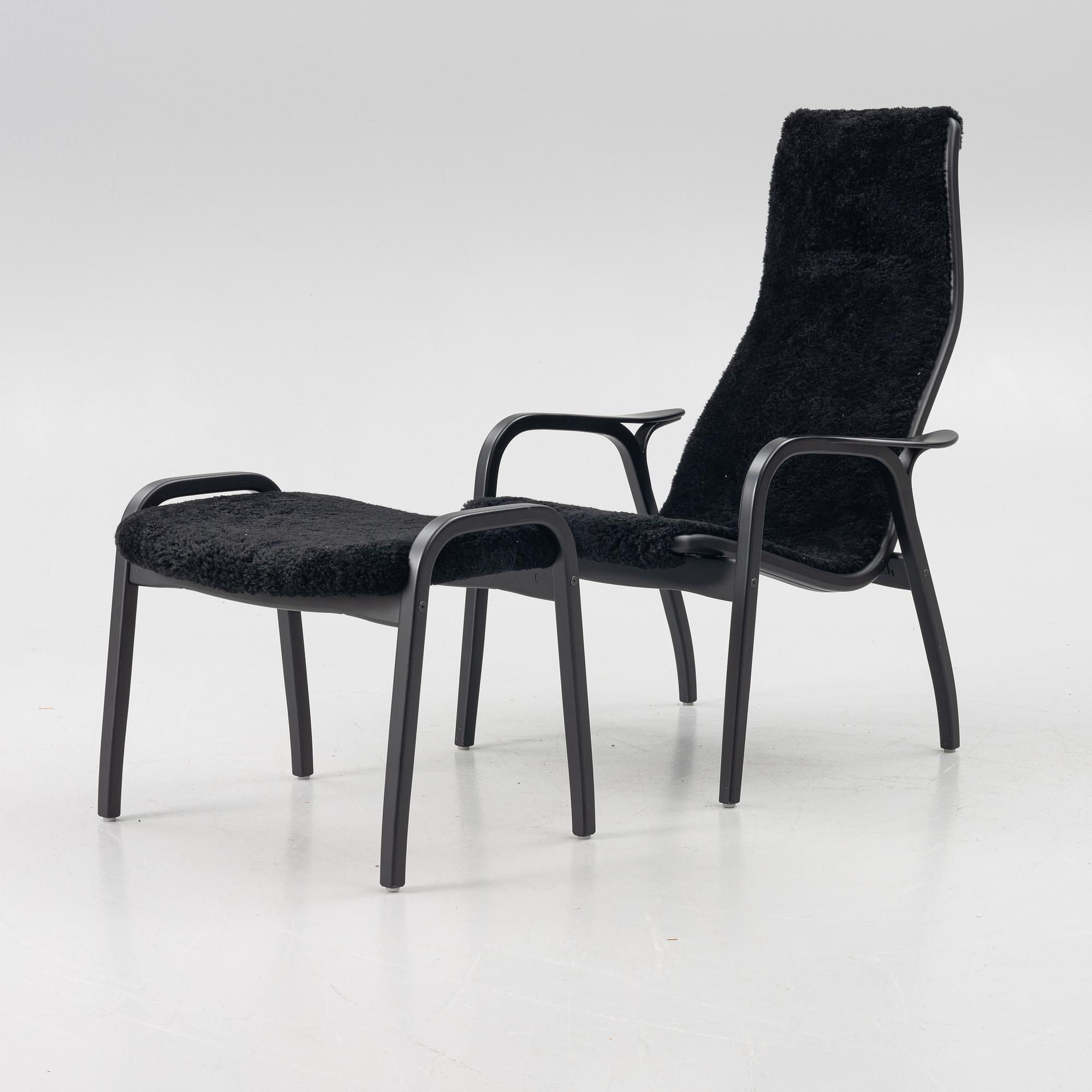 Yngve Ekström, a 'Lamino' easy chair with footstool, Swedese, 2018.