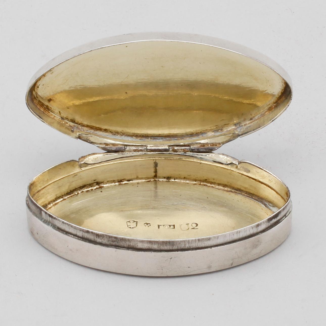 SPETSDOSA, silver, Nils Tornberg, Linköping 1802. Vikt ca 62 gram.