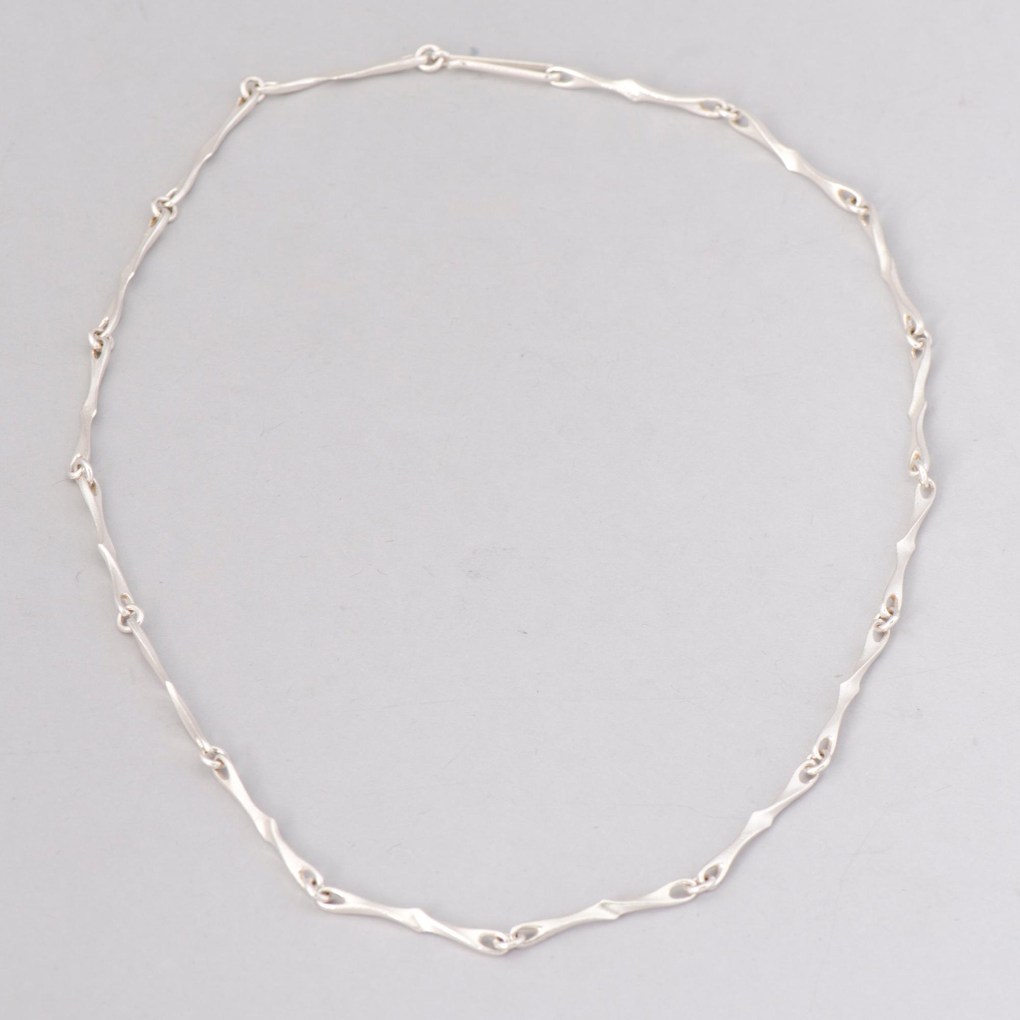 NECKLACES, 4 pcs, silver. Lapponia 1978-91.