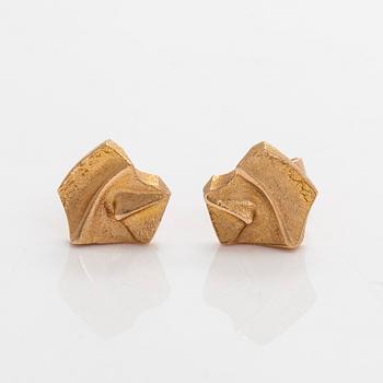 Björn Weckström, a pair of 14K gold earrings "Paio" for Lapponia.