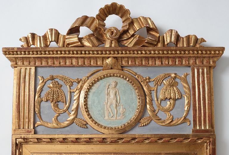 SPEGELLAMPETT, för två ljus, 1700-talets slut, Gustaviansk.