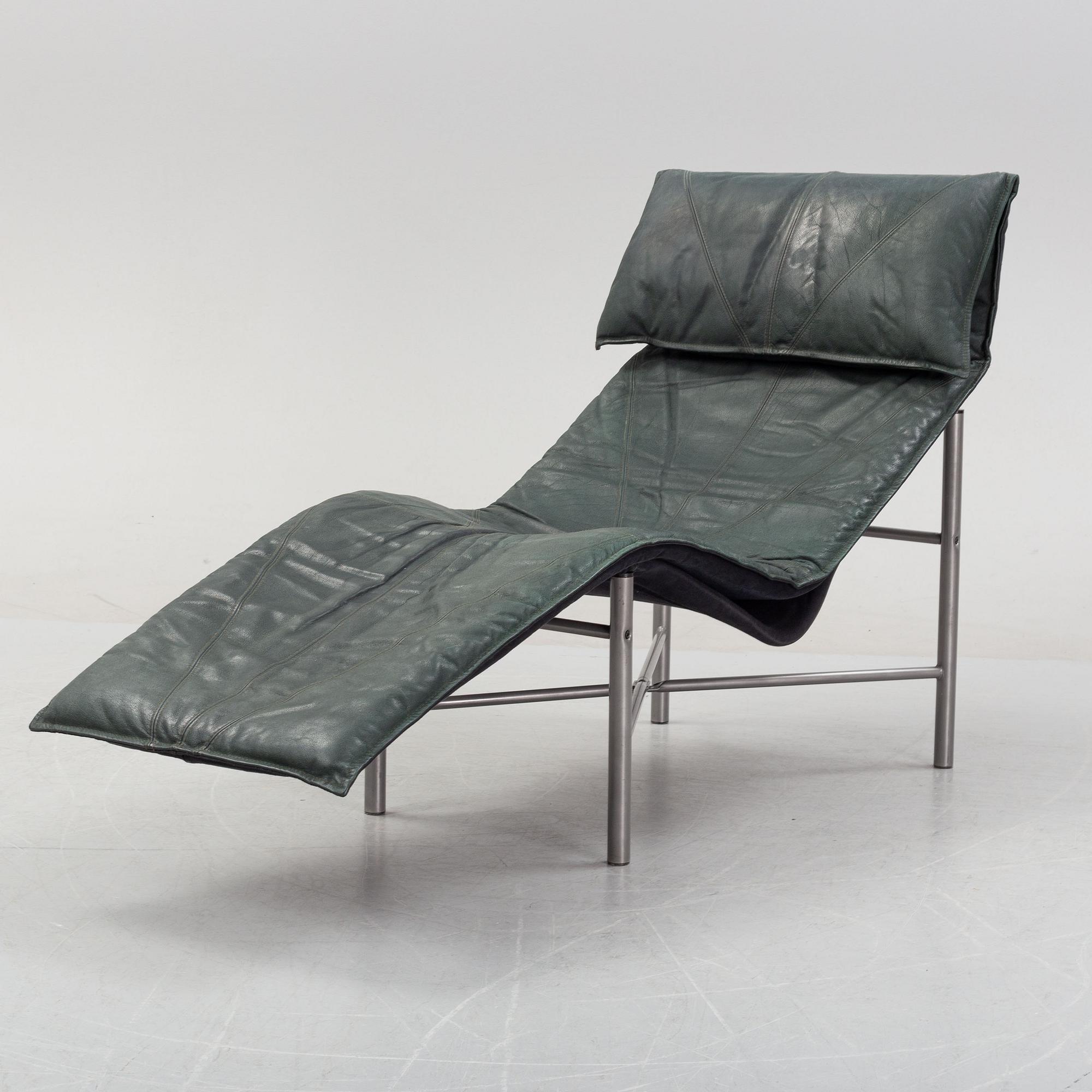 Tord Björklund, a green leather 'Skye' recliner, IKEA, 1980's/90's.