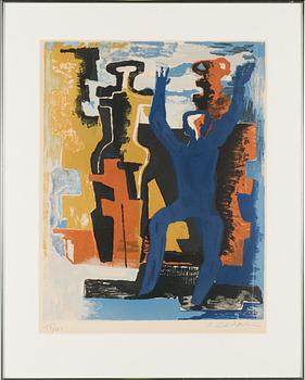 Ossip Zadkine, litografia, signeerattu ja numeroitu 48/120.