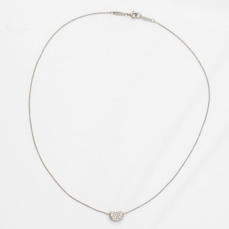 Tiffany & Co, Elsa Peretti, kaulakoru "Bean" platinaa ja timantteja.