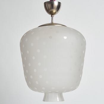 Flygsfors Glasbruk, ceiling lamp, a version of model '51334/513 P', 1940s/50s.