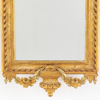 A Gustavian late 18th century mirror.