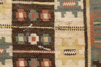 Märta Måås-Fjetterström, a textile, 'Rabatten', flat weave, ca 100 x 50 cm, signed MMF.