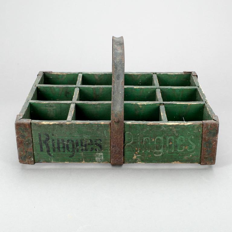 ÖLHÄMTARE, trä och smide, 1900-talets början.