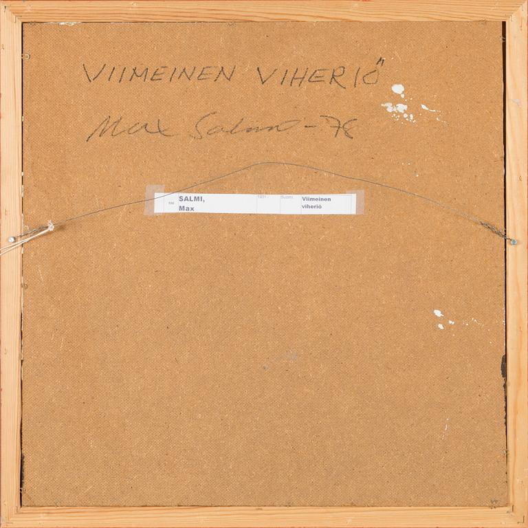Max Salmi, "Viimeinen viheriö".