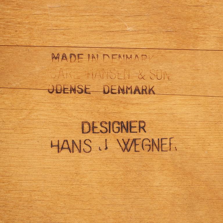 Hans J Wegner, 6 'CH 29/Sawbench chair' chairs for Carl Hansen & Son. 1950's-60's.
